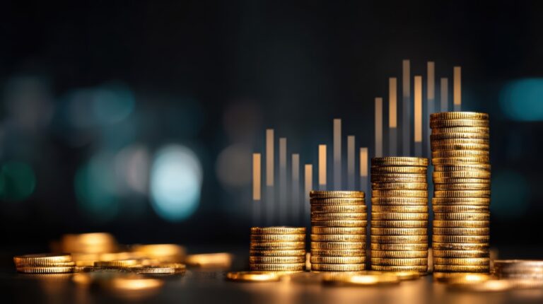 Ilustracao de sucesso em investimentos financeiros